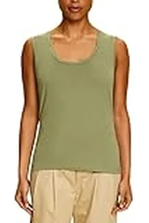 ESPRIT 053ee1k310 Camiseta, 345 / Caqui Claro, L para Mujer