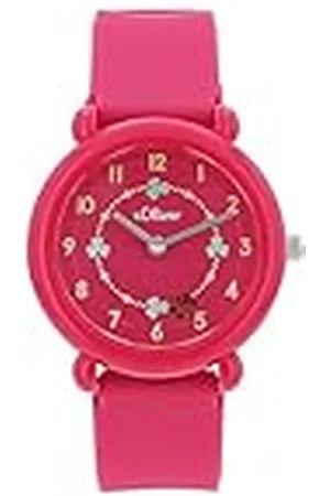 QS by s.Oliver Reloj de Pulsera para niñas Reloj de Cuarzo analógico, con Correa de Silicona, , 5 Bar Resistente al Agua, Viene en Caja de Regalo, 2036533