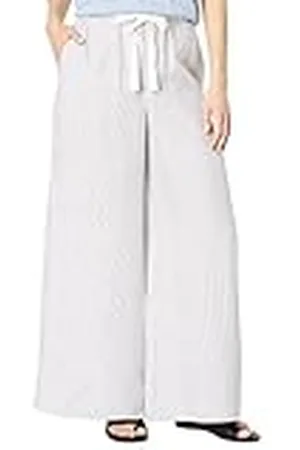 ECOALF Pantalón Mujer Zamialf, de Lino y Tencel, con Cintura Elástica, Pantalón de Lino, Pantalón Largo Mujer, Ligero y Fresco, Vegano, Talla M, Color