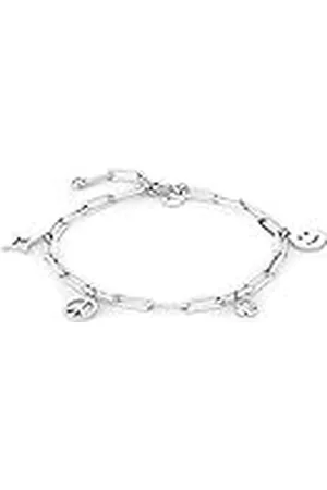 Tamaris Tobillera para mujer de acero inoxidable 1 circonita 32024194, 27, Acero inoxidable, Circonita cúbica