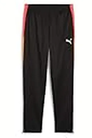 PUMA IndividualLIGA Training Pants Jr, Pantalones de Punto Unisex Niños, Black-Heat Fire, 140