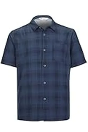 Killtec Hombre Camisa Funcional KOS 98 MN WVN SHRT, Stahlblau, S, 38009-000