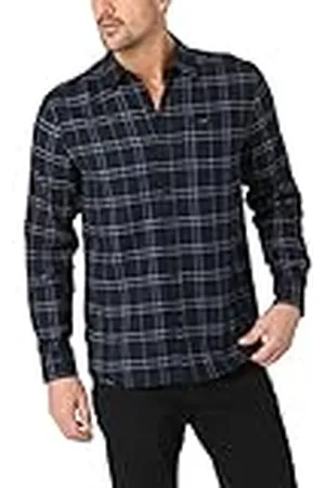 Lee Classic Fit Purpose Long Sve Shirt Camisa Abotonada, Union-All-Cuadros Negros, M para Hombre