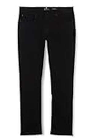 7 for all Mankind Slimmy Luxe Performance Plus Black Jeans, , 33W x 30L Hombres