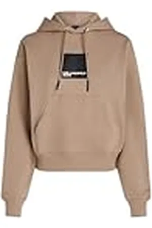 Karl Lagerfeld Reg Box Logo Hoodie Sudadera con Capucha, Color Pardo, S para Mujer