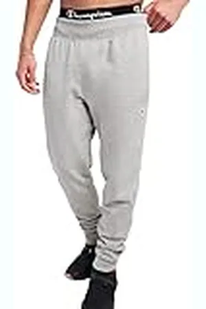 Champion Reverse Weave Jogger Pantaloni da Tuta, Logotipo de Oxford Gray/C, XS Uomo