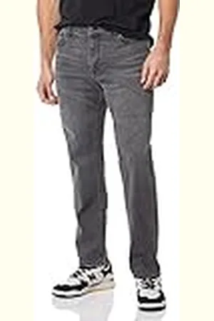 Amazon Pantalón Vaquero Elástico de Ajuste Deportivo Hombre, , 32W / 30L
