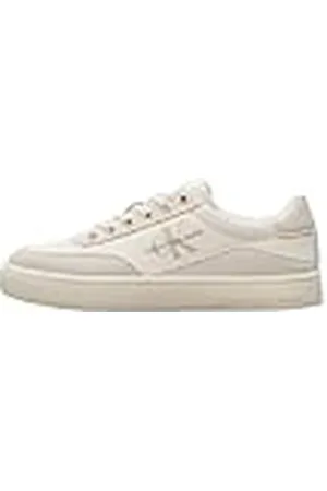 Calvin Klein Jeans CLASSIC CUPSOLE LOW LACE LTH ML YW0YW01527, Zapatillas deportivas para Mujer, Beige (Eggshell/Creamy White/Whisper Pink), 41 EU