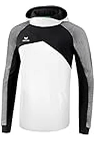 Erima GmbH Premium One 2.0 Sudadera con Capucha, Hombre, Blanco/Negro, XXL