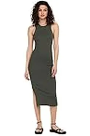 ONLY Onlbelfast S/L Midi Dress Jrs Noos Vestido, , Large Mujeres