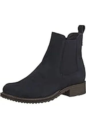 Tamaris Mujer Botines, señora Botas Chelsea,TOUCHit,Botas,Medias Botas,botín,Bota de Deslizamiento,Plano,Navy,37 EU