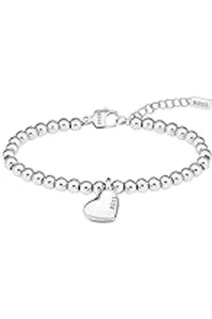 HUGO BOSS Jewelry Pulsera de Cuentas para Mujer Colección HONEY HEART BEADS en Acero Inoxidable con un Charm con Forma de Corazón - 1580642