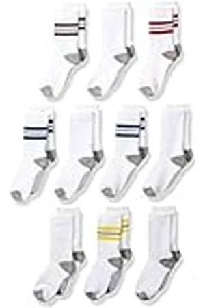 Amazon Calcetines deportivos de algodón Niño, 10 Pares, , 6-7 años