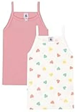 Petit Bateau A0D3V Camisas con Tirantes, , 12 ANS (Pack de 2) para Niñas