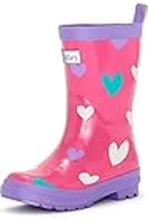 Hatley Printed Wellington Rain Boots, Botas de Agua para Niñas, Rosa (Sweethearts 650), 21 EU
