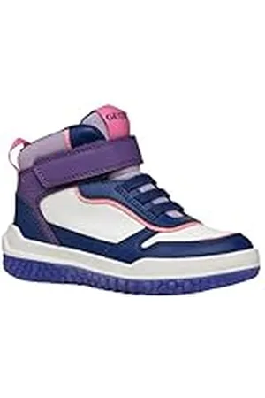 Geox J BUZZERLIGHT Girl A, Zapatillas, Navy/Purple, 28 EU