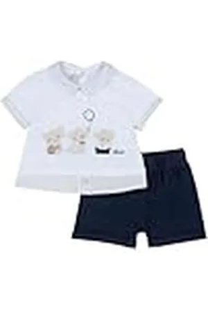 chicco Conjunto Niña y Niño con Camiseta y Pantalones Cortos, Ideal para Fiestas y Eventos, Designed in Italy