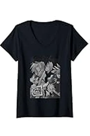 Kingdom Hearts Mujer Grey Panels Camiseta Cuello V