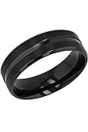 Amor Ring Anillos de acero inoxidable para hombre, negros, con estuche de regalo, 2037296