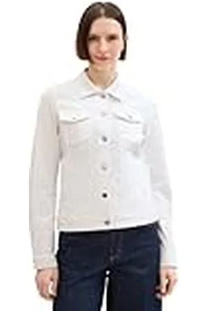 TOM TAILOR 1040479 Chaqueta Vaquera básica de Color, 20000-White, M Mujeres