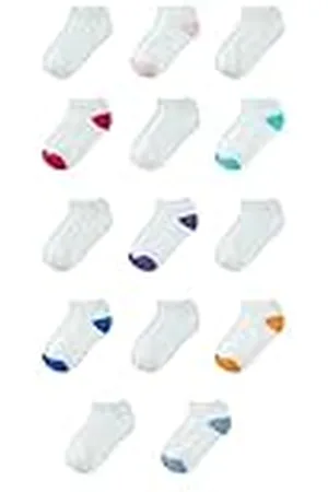 Amazon Calcetín Bajo de Algodón Unisex Niño, 14 Pares, , 6-7 años