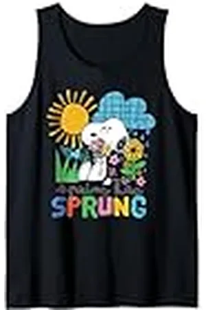 Peanuts Snoopy, Pascua, primavera, cabaña, jardín, divertido clásico de los 90 Camiseta sin Mangas
