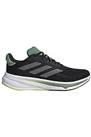 adidas Response Super M Running Shoes, Zapatillas para Correr Hombre, Core Black/Grey Five/preloved Green, 40 2/3 EU