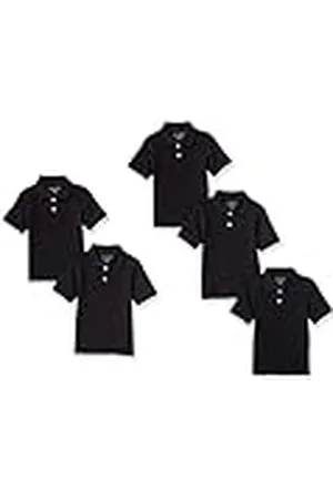 Amazon Polos de piqué de Manga Corta Niño, Pack de 5, , 5 años