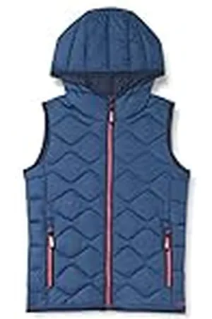 CMP Chaleco infantil con capucha fija, tinta azul, 128