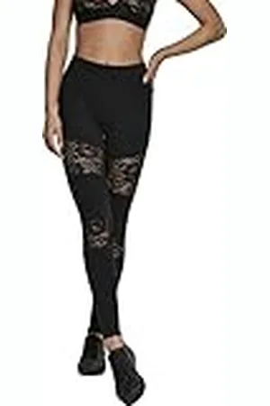 Urban classics Ladies Laces Inset Leggings, , 44 (Talla del Fabricante: X-Large) para Mujer