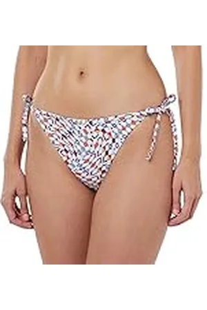 Tommy Hilfiger Tommy Jeans Mujer Braguita de bikini String Side Tie Print Sport, Multicolor (Flag Wave Check Print), M