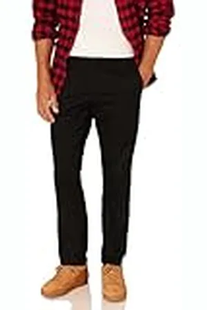 Amazon Pantalón Chino con Parte Delantera Plana Resistente a Las Arrugas de Corte Ceñido Hombre, , 36W / 30L