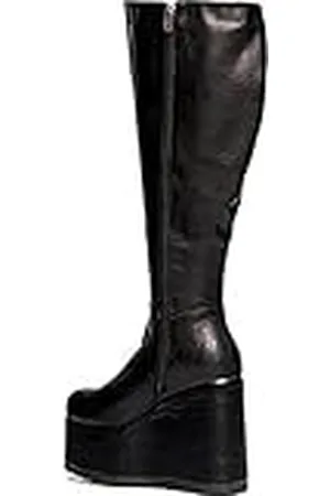 Lamoda Corte Ancho a la Mano Derecha, Botas Altas hasta la Rodilla Mujer, Color , 38 EU