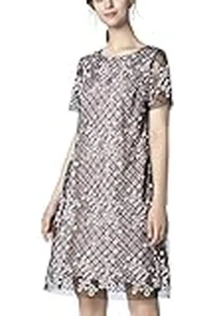 Apart Mesh Dress Vestido de Fiesta, Polvo Negro, 38 para Mujer