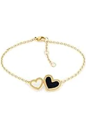Tommy Hilfiger Jewelry Pulsera de Cadena para Mujer en Oro Amarillo con un Charm de Corazón - 2780740