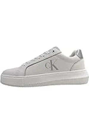 Calvin Klein Jeans CHUNKY CUPSOLE LACEUP LTH Zapatillas deportivas Mujer, Azul (Bright White/Silver), 37 EU