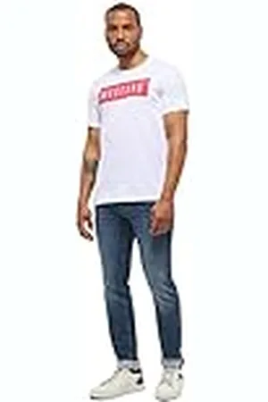 Mustang Alex C Logo tee Camiseta, General White 2045, S para Mujer
