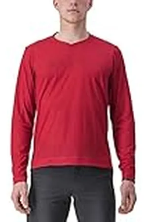 Castelli Trail Tech LS tee 2 T-Shirt, Rojo, XS para Hombre
