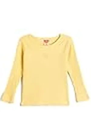 Koton Basic T-Shirt Long Sleeve Ribbed Crew Neck Heart Embordered, Camiseta niñas,