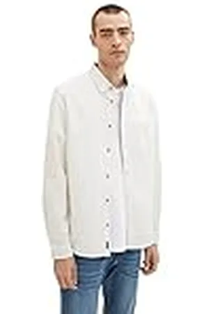 TOM TAILOR Hombre Camisa con bolsillo en el pecho 1033724, , XL