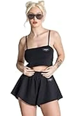 Gianni Kavanagh Reverse Crop Top, T Shirt Mujer, Negro , S