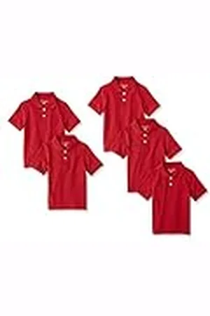 Amazon Polos de piqué de Manga Corta Niño, Pack de 5, , 11-12 años