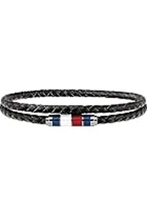Tommy Hilfiger Casual Core - Pulsera de piel para hombre, acero inoxidable, 19 cm, 19 cm, Cuero