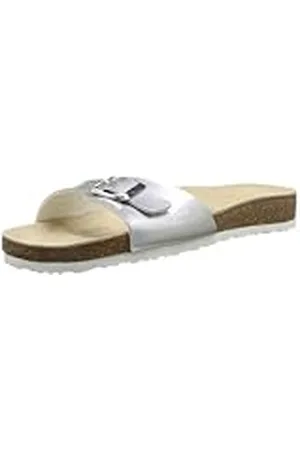 Pepe Jeans Oban - Zuecos de material sintético para mujer, color plata (934), talla 36 (3 UK)