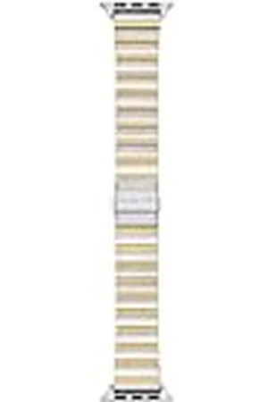Michael Kors Correa para mujer Apple Watch 38 mm 40 mm 41 mm 42 mm 44 mm 45 mm acero inoxidable bicolor MKS8075E, , Eine Grösse, Casual