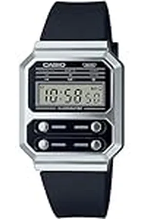 Casio Reloj Cuarzo Unisex 40.70mm con dial Digital y Correa de Plastic/Resin Strap A100WEF-1AEF