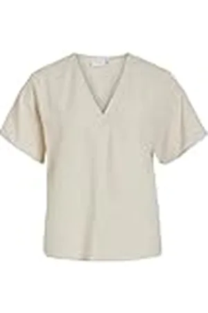 VILA Viprisilla V-Neck S/S Top Camiseta, , 44 Mujeres