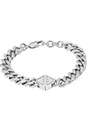 Emporio Armani Pulsera de acero inoxidable para hombre, plata EGS3132040, talla única, Acero inoxidable, No es una piedra preciosa