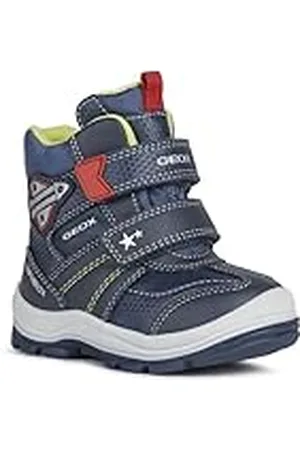 Geox B Flanfil Boy B Abx, Botines para Bebé Niño, Multicolor (Navy/Red), 21 EU