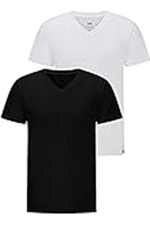 Lee Twin Pack V Neck Black White Camiseta, , M para Hombre